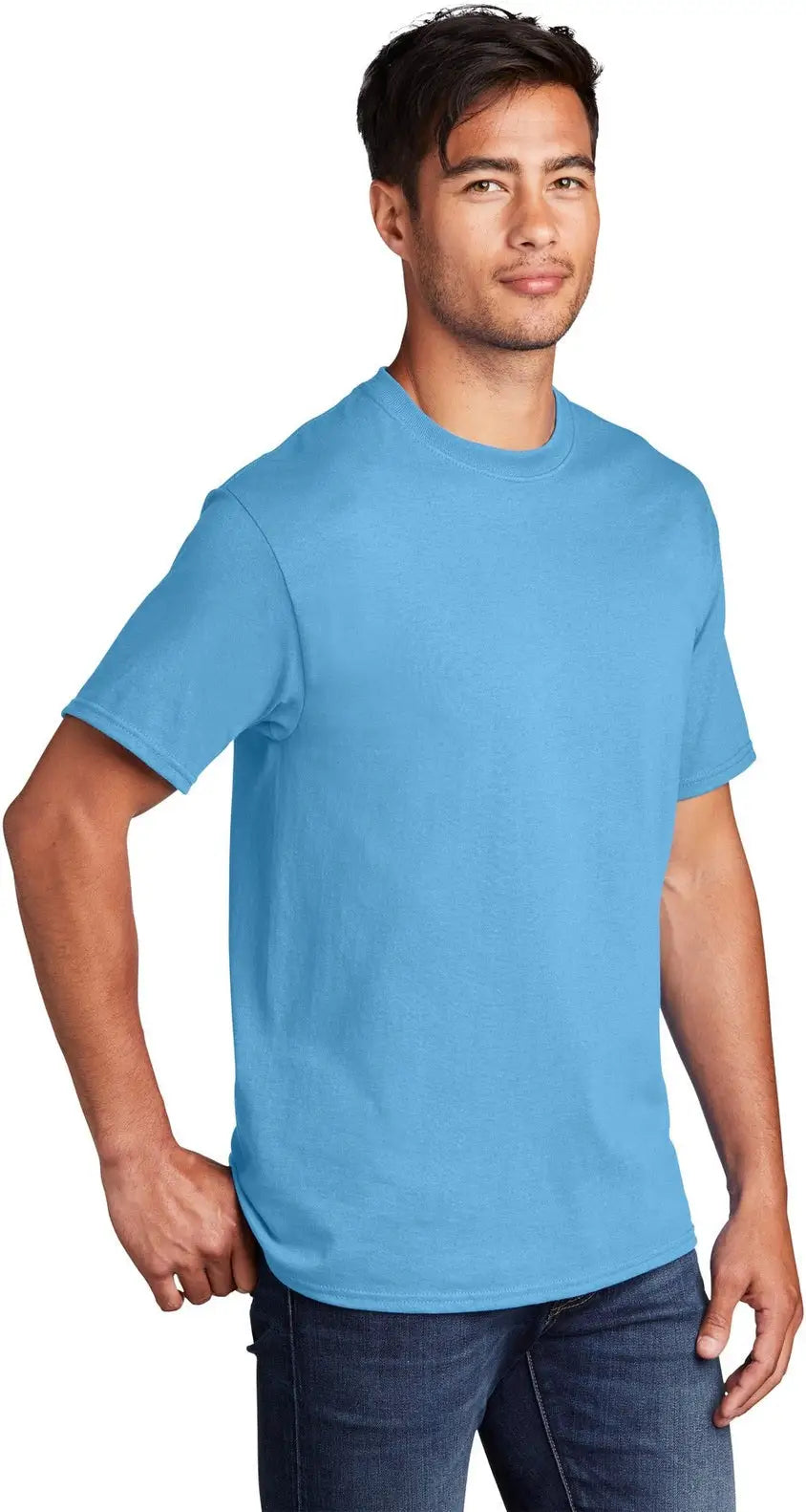 Port & Company Pc54dtg co Core Cotton Dtg Tee - Aquatic Blue