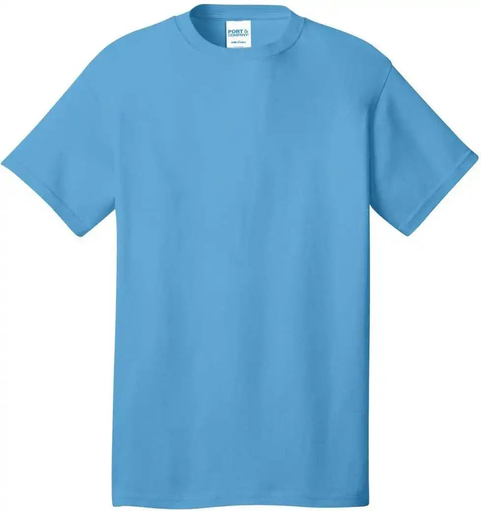Port &amp; Company Pc54dtg Core Cotton Dtg Tee - Aquatic Blue - Gray / Adult s