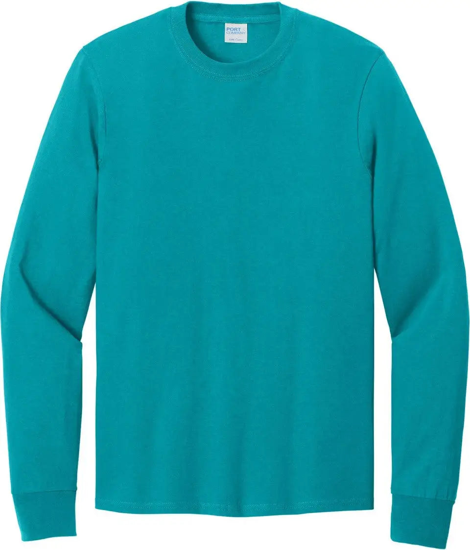 Port & Company Pc54ls co Long Sleeve Core Cotton Tee - Aquatic Blue