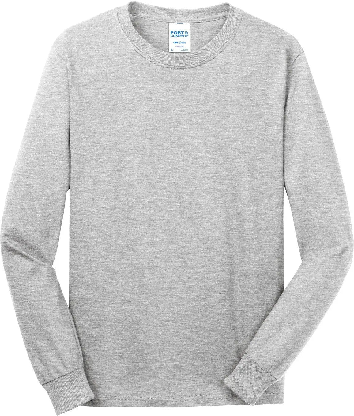 Port & Company Pc54ls co Long Sleeve Core Cotton Tee - Ash