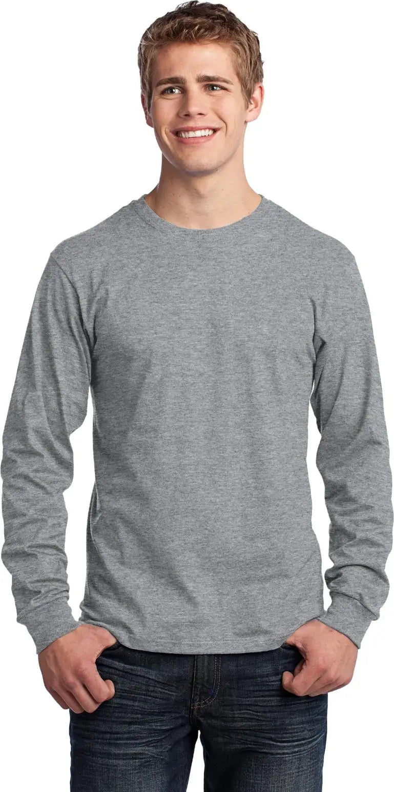 Port & Company Pc54ls co Long Sleeve Core Cotton Tee - Athletic Heather - Adult s