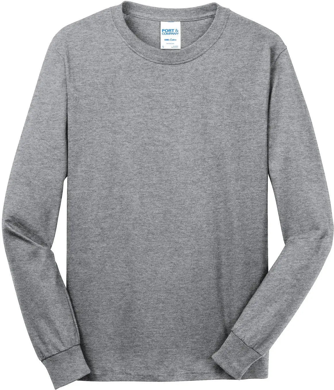 Port & Company Pc54ls co Long Sleeve Core Cotton Tee - Athletic Heather