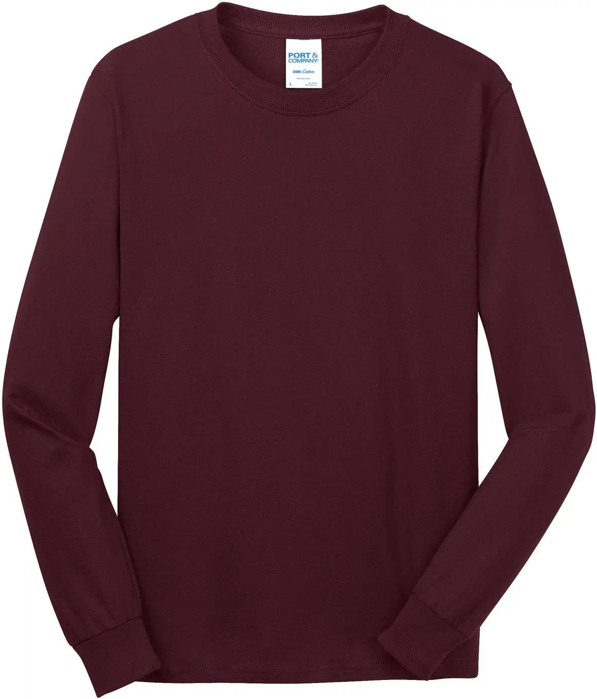 Port & Company Pc54ls co Long Sleeve Core Cotton Tee - Athletic Maroon