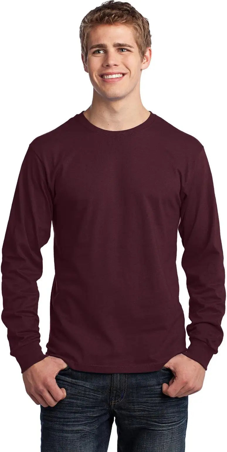 Port & Company Pc54ls co Long Sleeve Core Cotton Tee - Athletic Maroon - Adult s