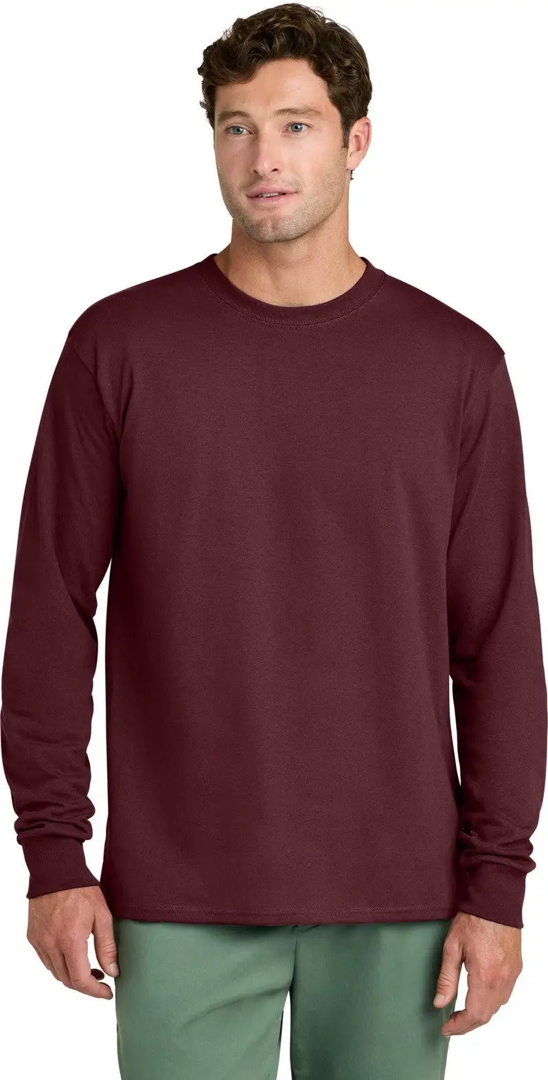 Port & Company Pc54ls co Long Sleeve Core Cotton Tee - Athletic Maroon