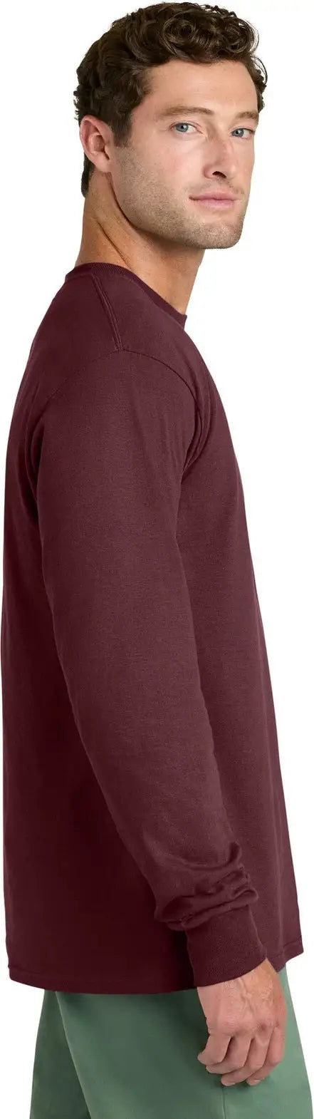 Port & Company Pc54ls co Long Sleeve Core Cotton Tee - Athletic Maroon