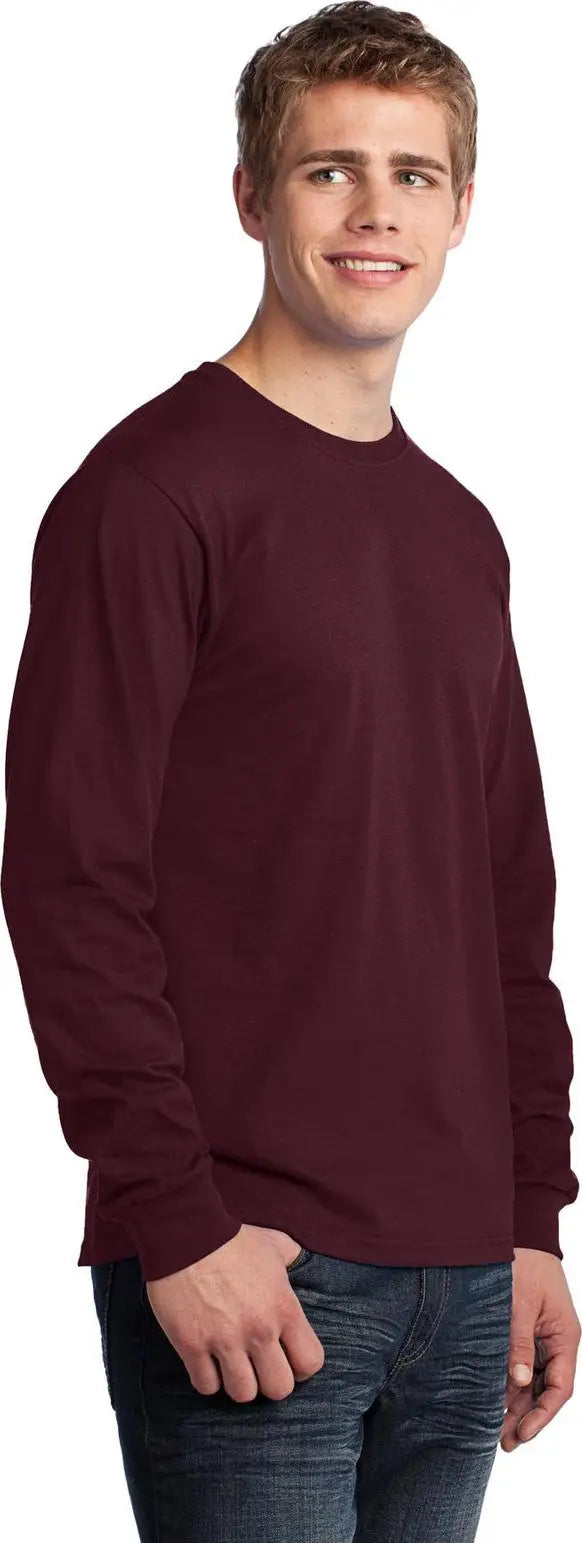 Port & Company Pc54ls co Long Sleeve Core Cotton Tee - Athletic Maroon