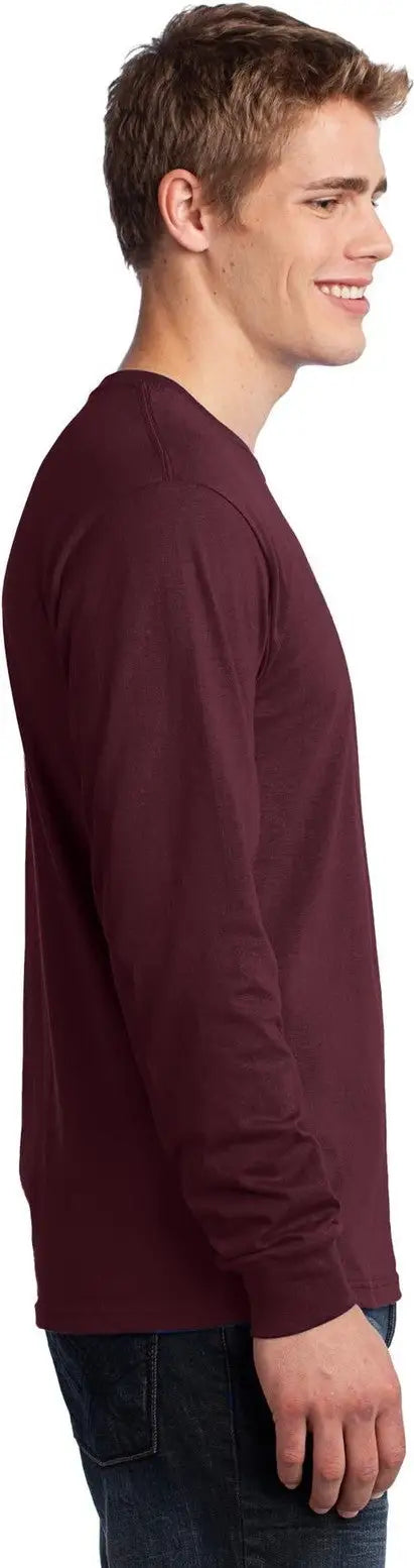 Port & Company Pc54ls co Long Sleeve Core Cotton Tee - Athletic Maroon