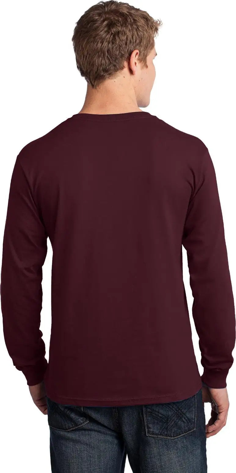 Port & Company Pc54ls co Long Sleeve Core Cotton Tee - Athletic Maroon
