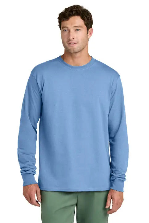 Port & Company Pc54ls co Long Sleeve Core Cotton Tee - Carolina Blue