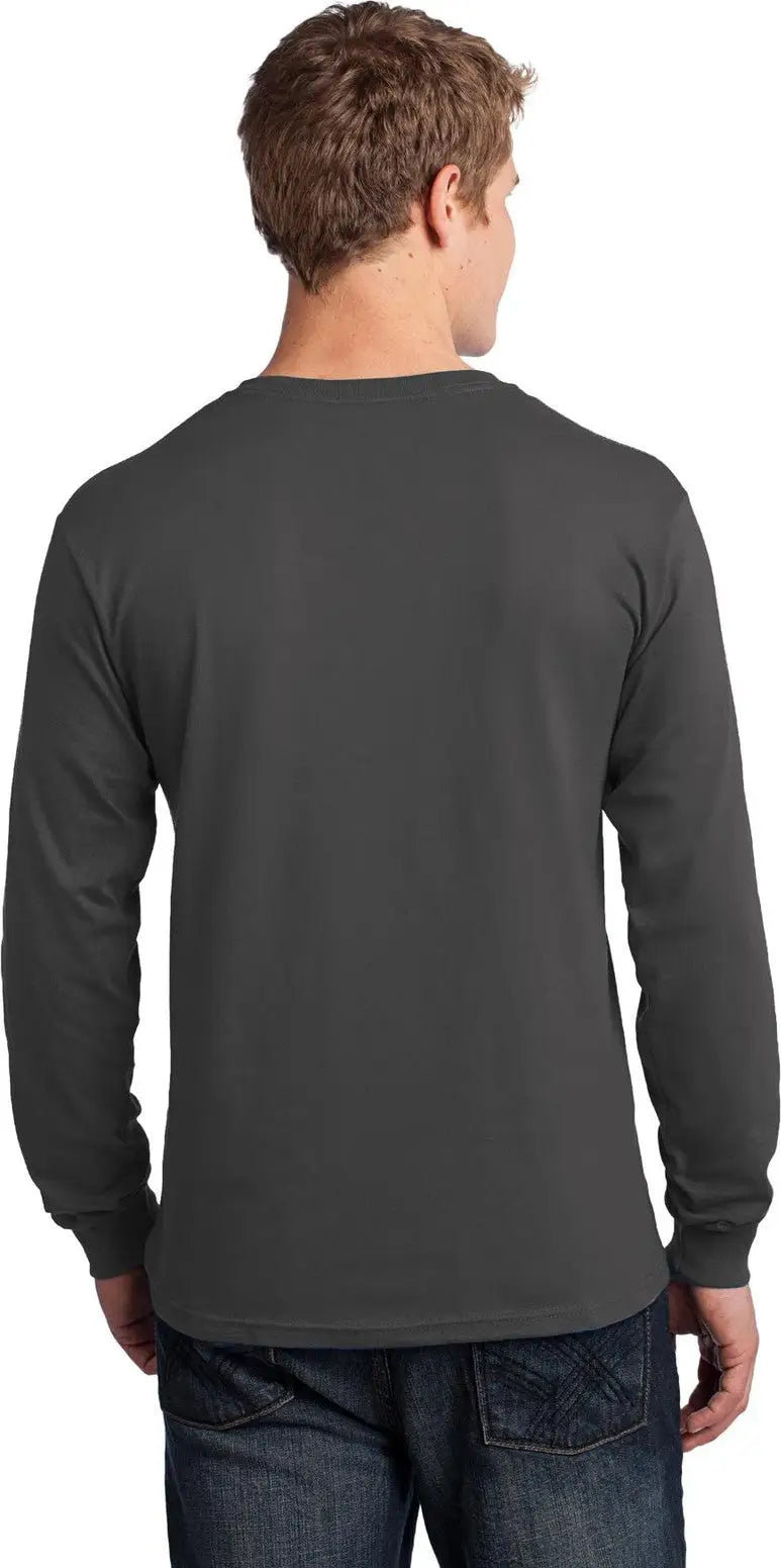Port & Company Pc54ls co Long Sleeve Core Cotton Tee - Charcoal