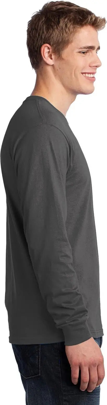 Port & Company Pc54ls co Long Sleeve Core Cotton Tee - Charcoal