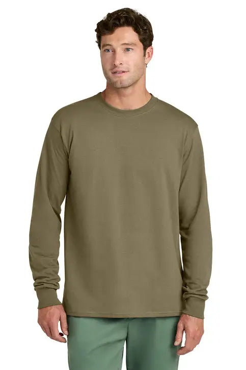 Port & Company Pc54ls co Long Sleeve Core Cotton Tee - Coyote Brown