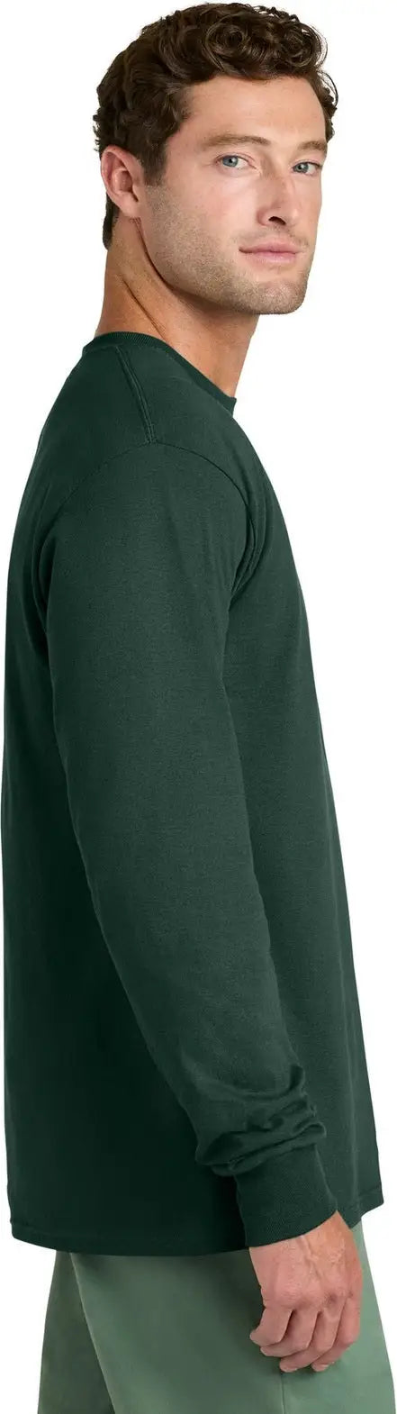 Port & Company Pc54ls co Long Sleeve Core Cotton Tee - Dark Green