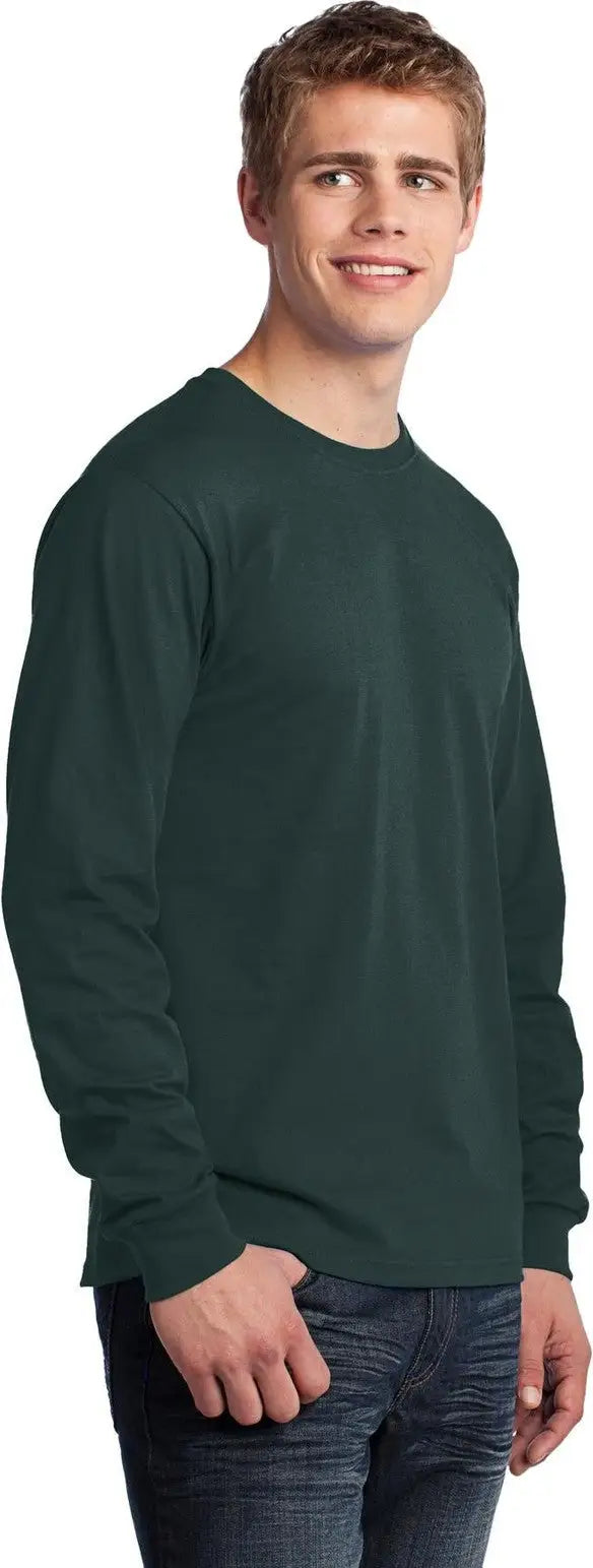 Port & Company Pc54ls co Long Sleeve Core Cotton Tee - Dark Green
