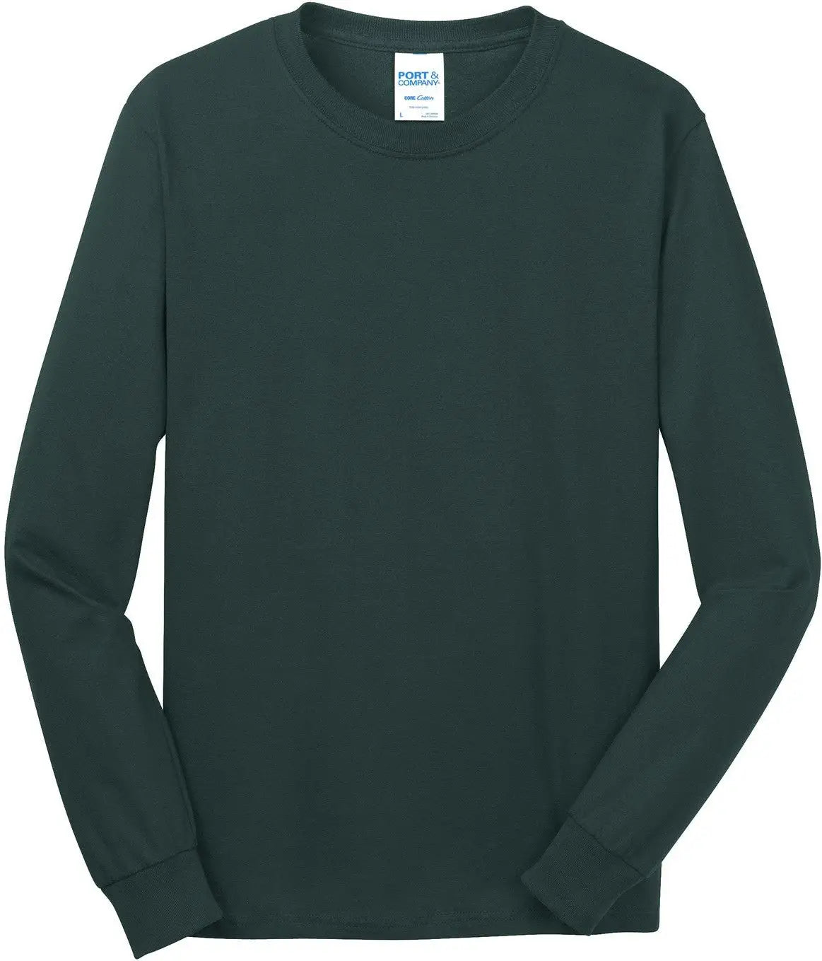 Port & Company Pc54ls co Long Sleeve Core Cotton Tee - Dark Green