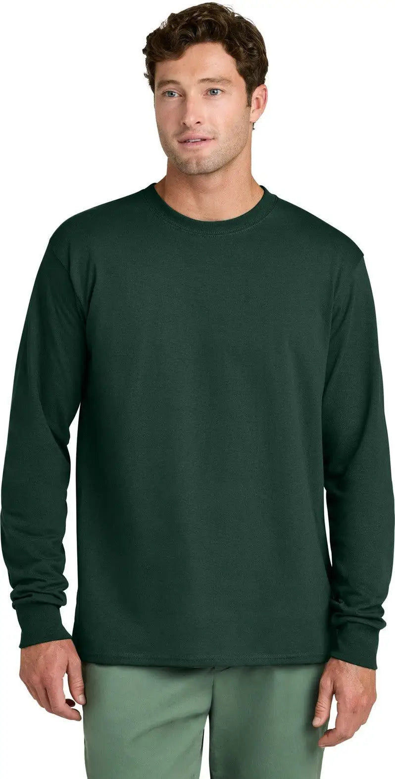 Port & Company Pc54ls co Long Sleeve Core Cotton Tee - Dark Green