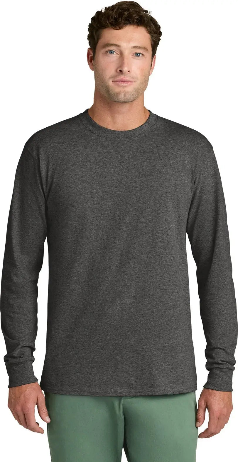 Port & Company Pc54ls co Long Sleeve Core Cotton Tee - Dark Heather Gray