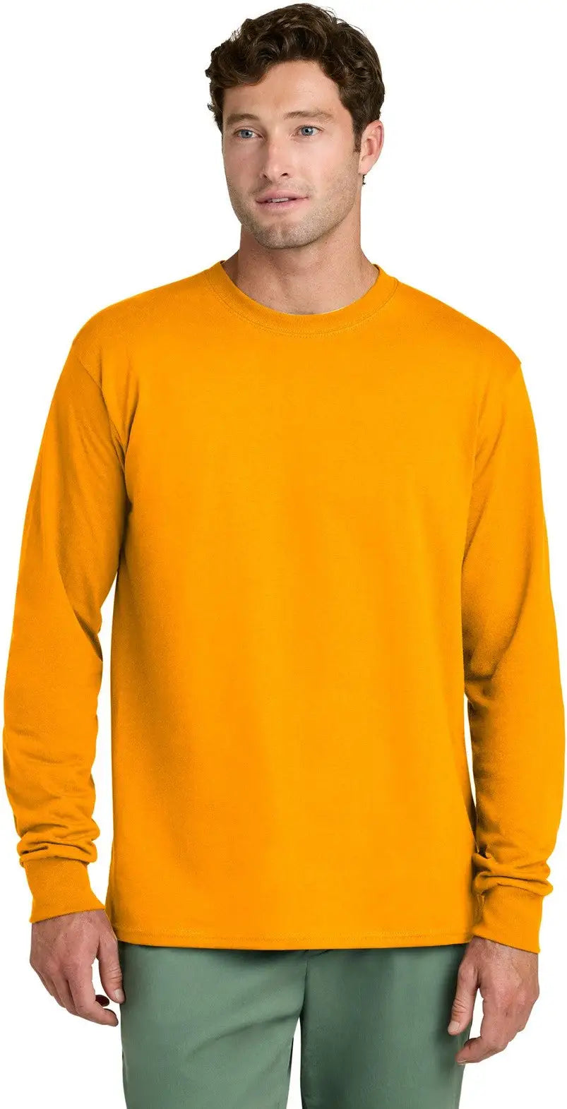 Port & Company Pc54ls co Long Sleeve Core Cotton Tee - Gold - Adult s