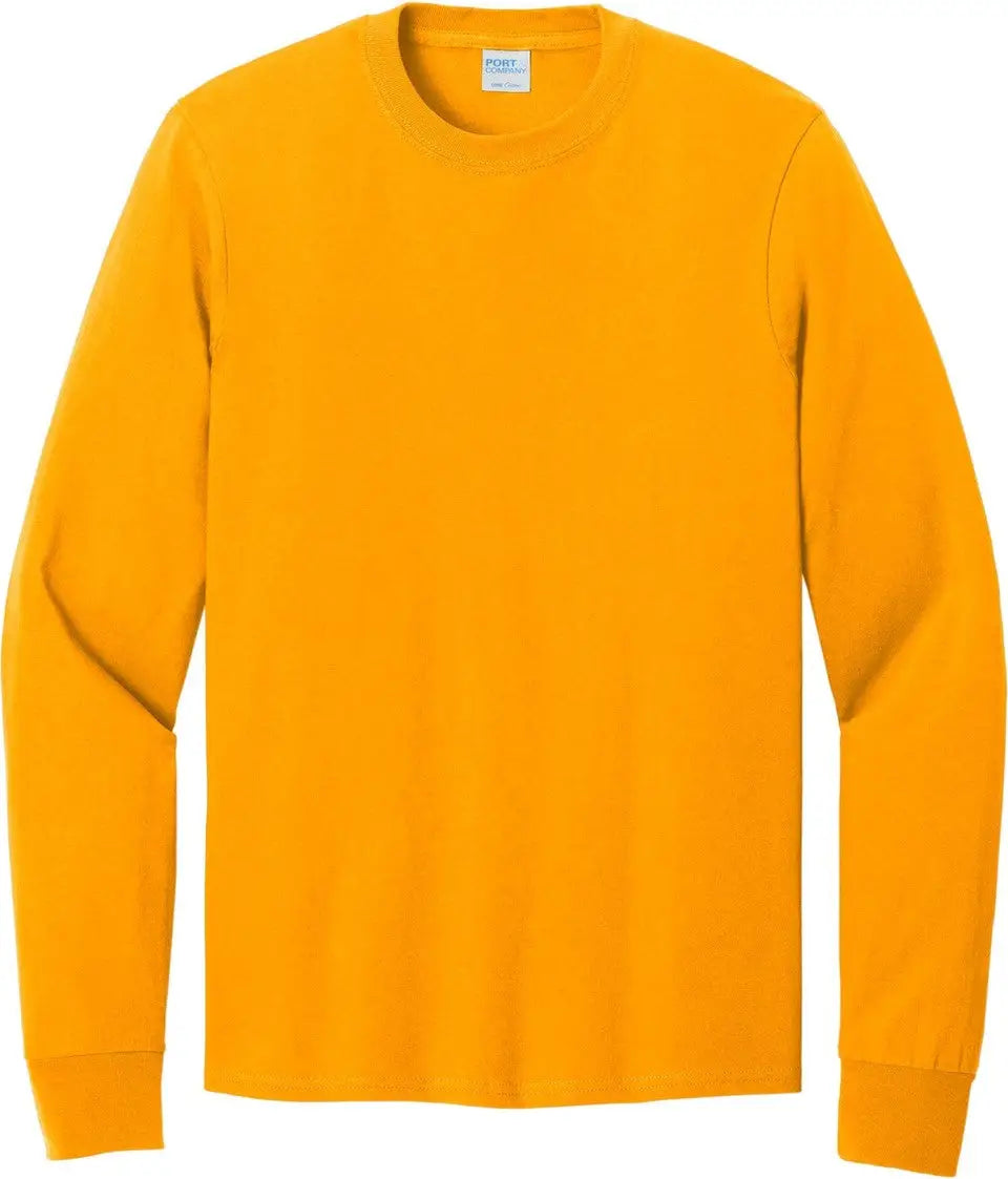 Port & Company Pc54ls co Long Sleeve Core Cotton Tee - Gold