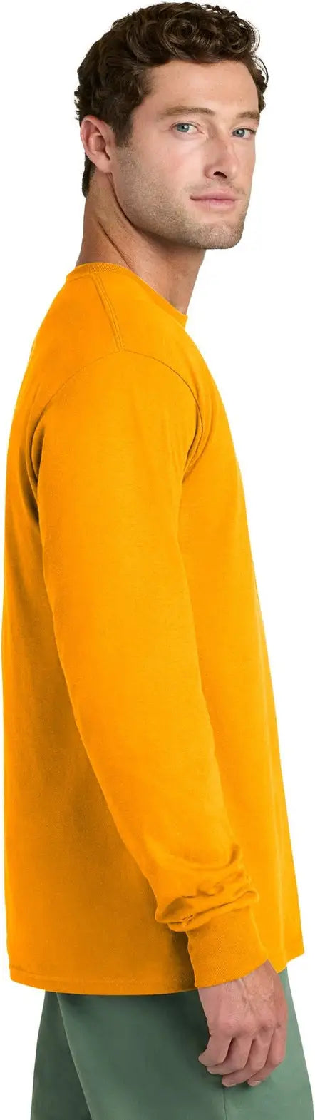 Port & Company Pc54ls co Long Sleeve Core Cotton Tee - Gold