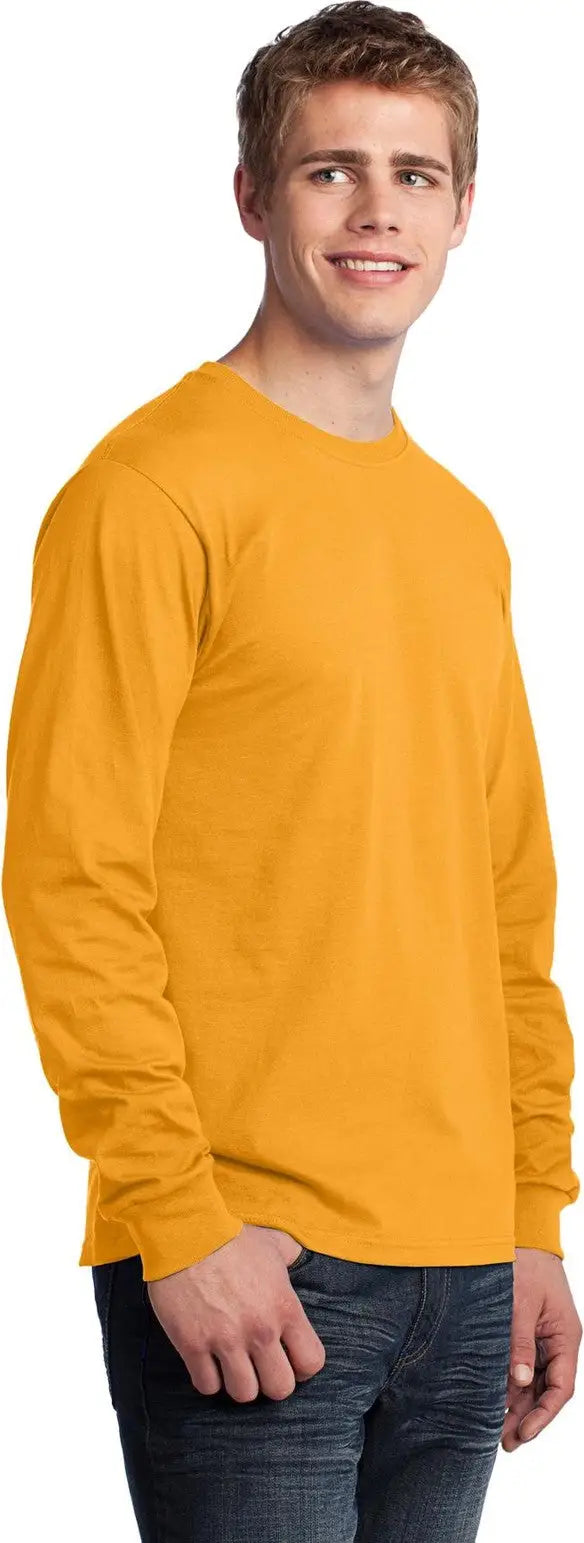 Port & Company Pc54ls co Long Sleeve Core Cotton Tee - Gold