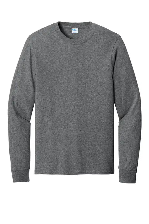 Port & Company Pc54ls co Long Sleeve Core Cotton Tee - Graphite Heather