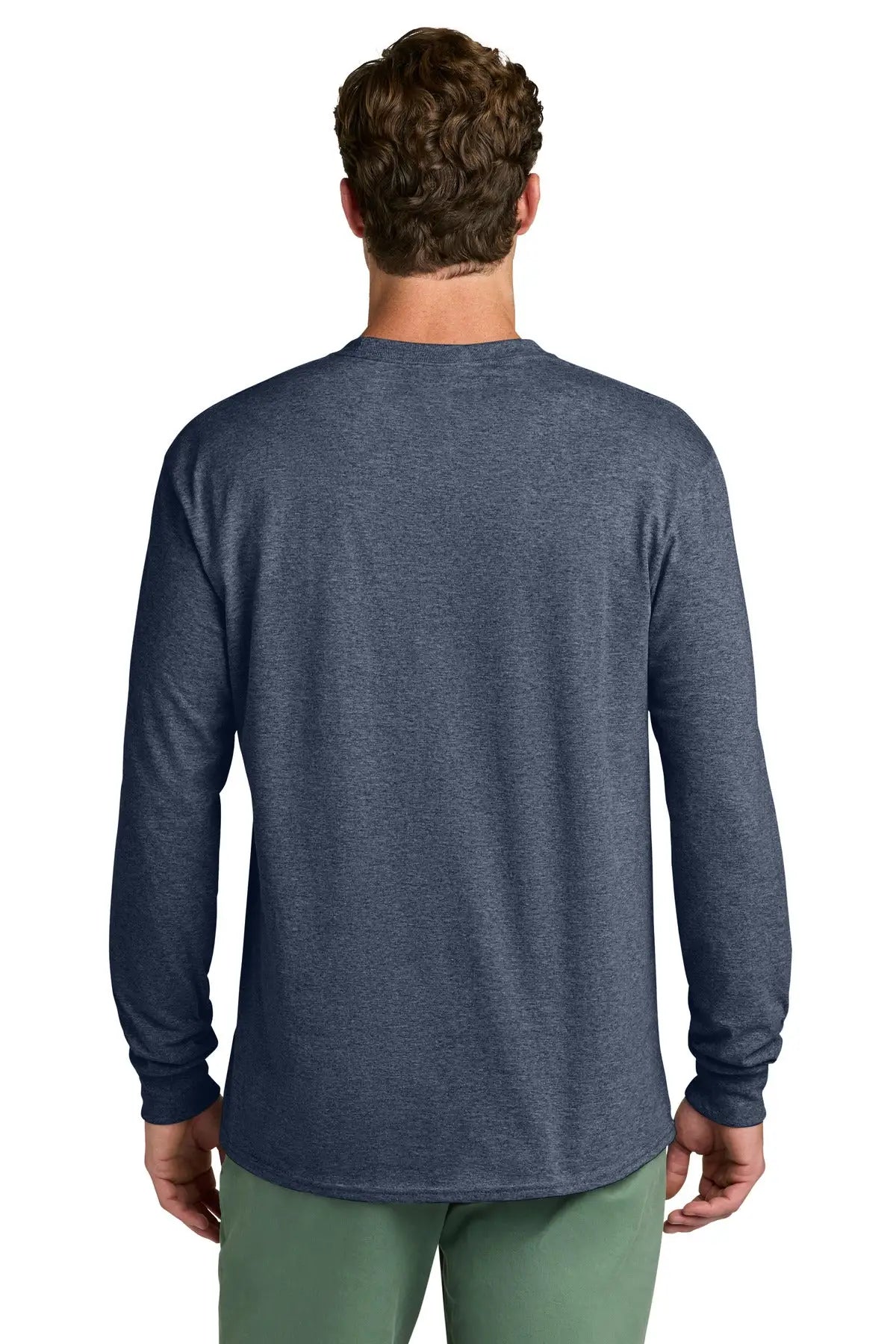 Port & Company Pc54ls co Long Sleeve Core Cotton Tee - Heather Navy
