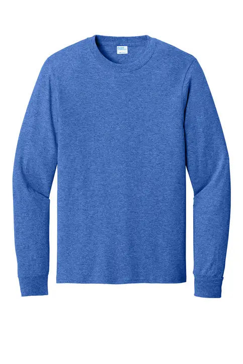 Port & Company Pc54ls co Long Sleeve Core Cotton Tee - Heather Royal