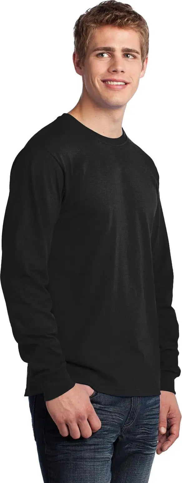 Port & Company Pc54ls co Long Sleeve Core Cotton Tee - Jet Black