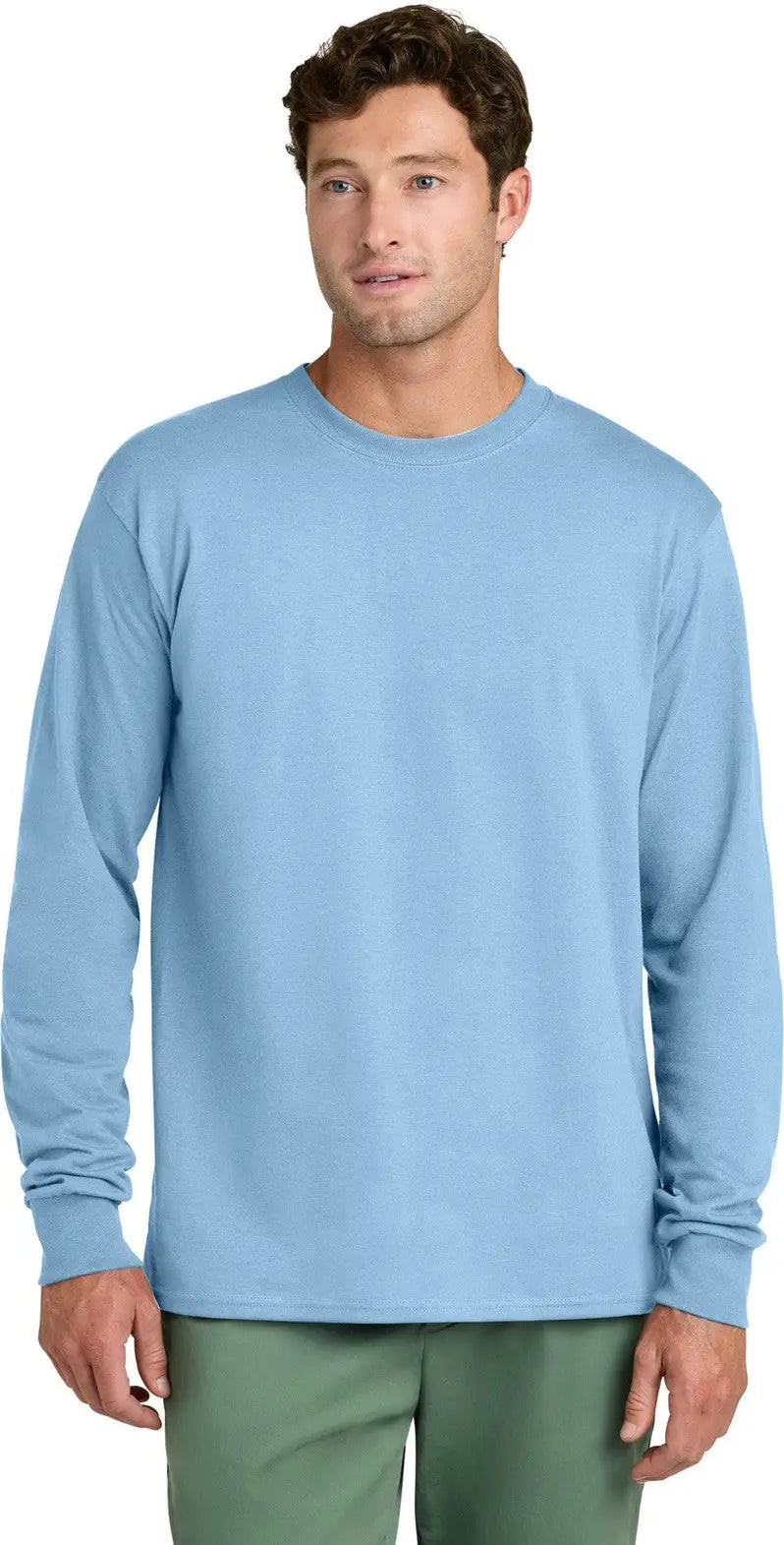 Port & Company Pc54ls co Long Sleeve Core Cotton Tee - Light Blue - Adult s