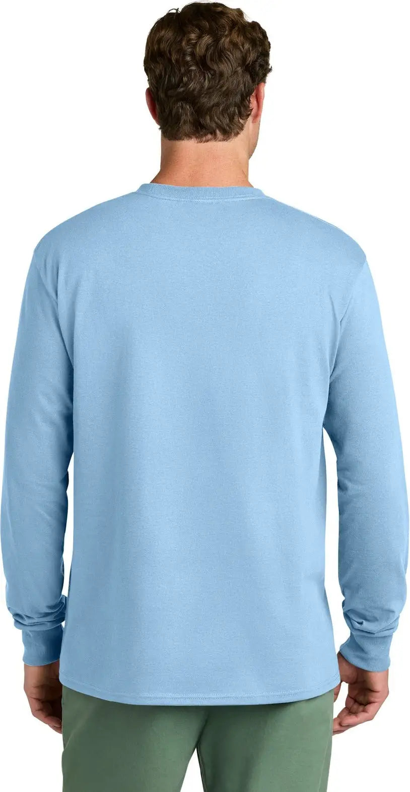 Port & Company Pc54ls co Long Sleeve Core Cotton Tee - Light Blue