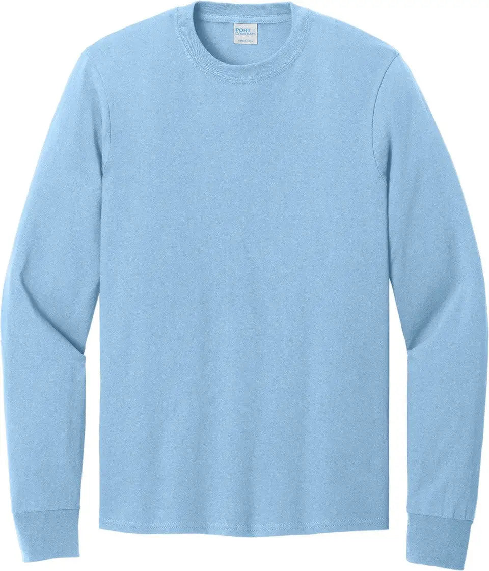 Port & Company Pc54ls co Long Sleeve Core Cotton Tee - Light Blue