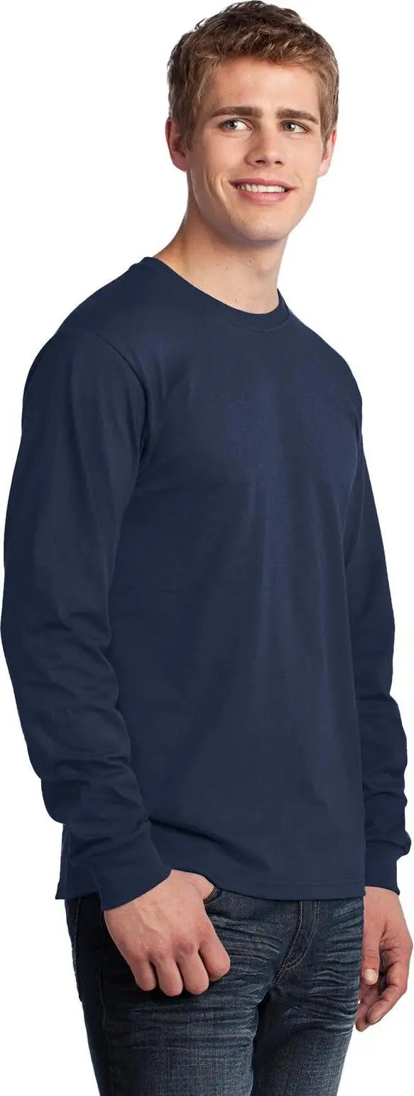 Port & Company Pc54ls co Long Sleeve Core Cotton Tee - Navy