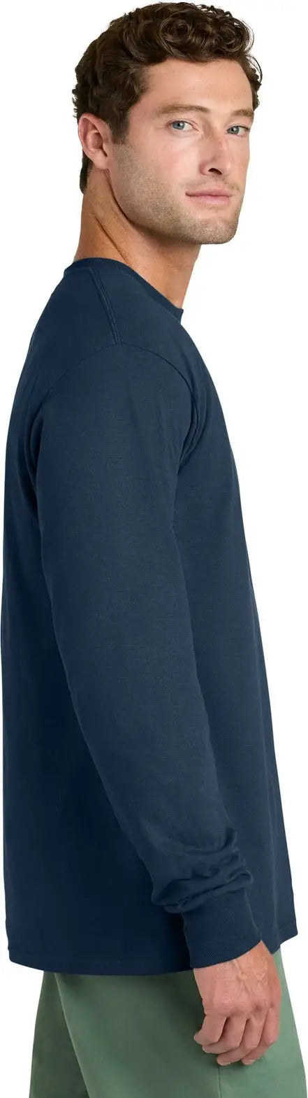 Port & Company Pc54ls co Long Sleeve Core Cotton Tee - Navy