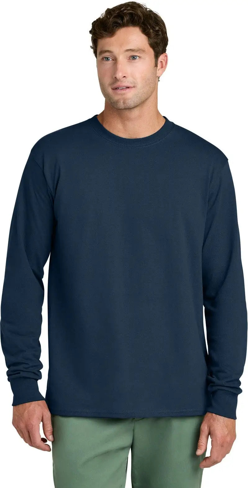 Port & Company Pc54ls co Long Sleeve Core Cotton Tee - Navy