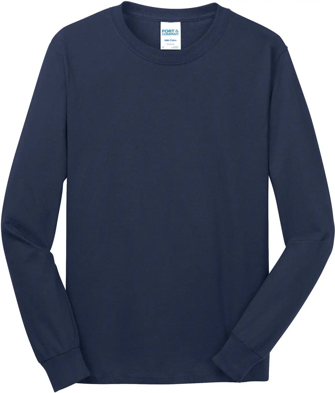 Port & Company Pc54ls co Long Sleeve Core Cotton Tee - Navy