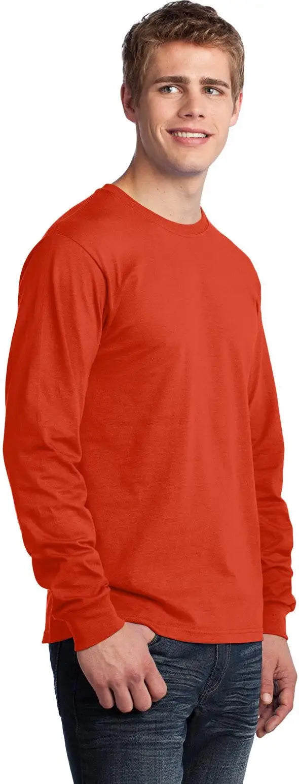 Port & Company Pc54ls co Long Sleeve Core Cotton Tee - Orange