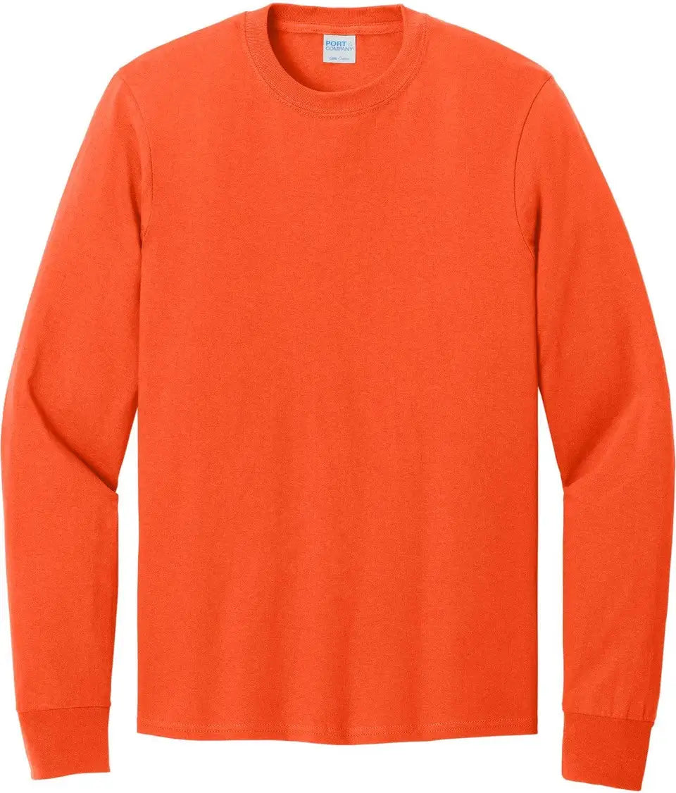 Port & Company Pc54ls co Long Sleeve Core Cotton Tee - Orange