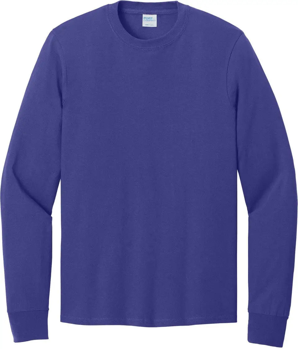 Port & Company Pc54ls co Long Sleeve Core Cotton Tee - Purple
