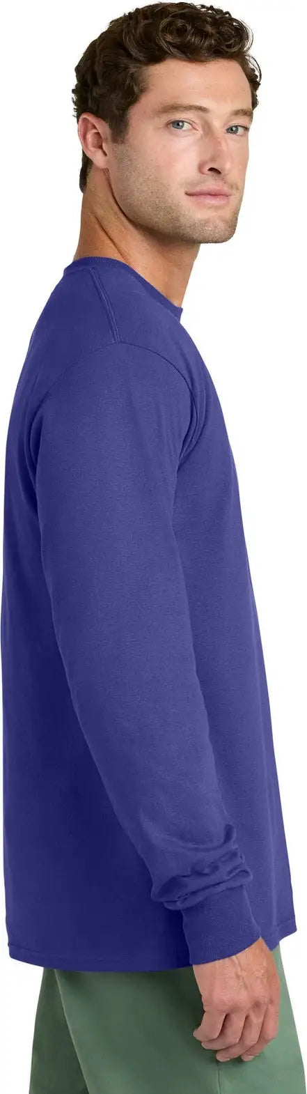 Port & Company Pc54ls co Long Sleeve Core Cotton Tee - Purple
