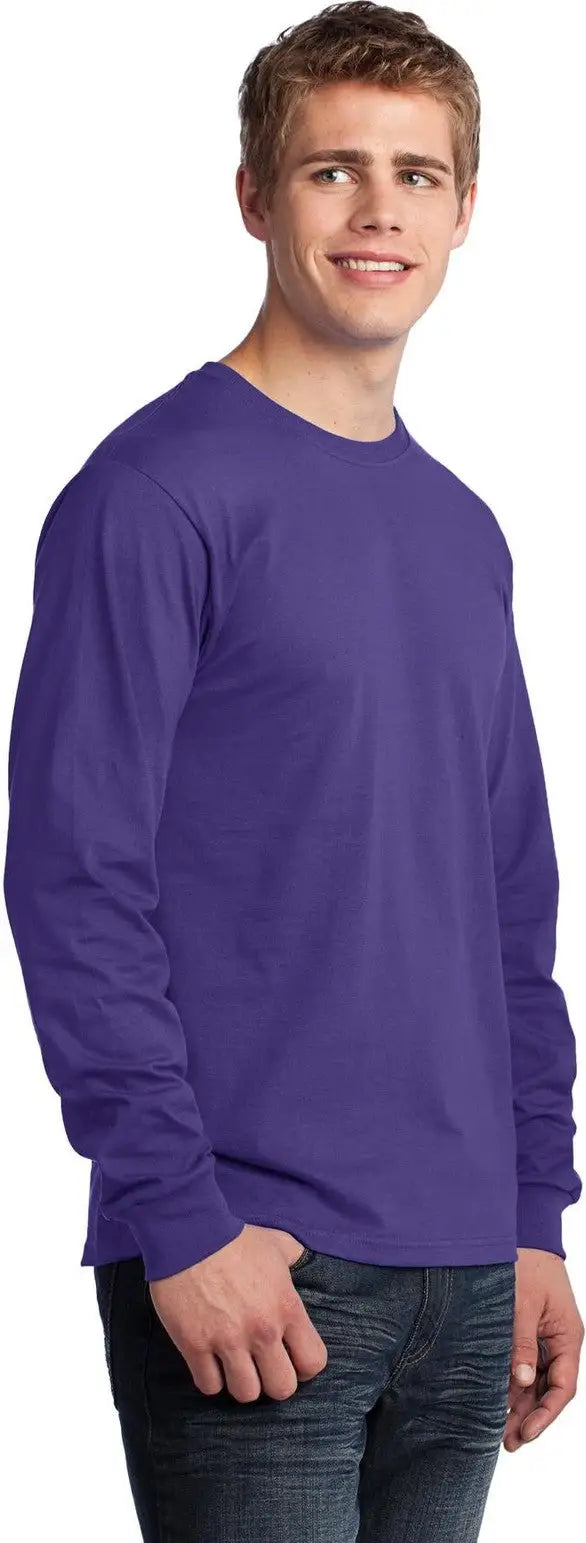 Port & Company Pc54ls co Long Sleeve Core Cotton Tee - Purple