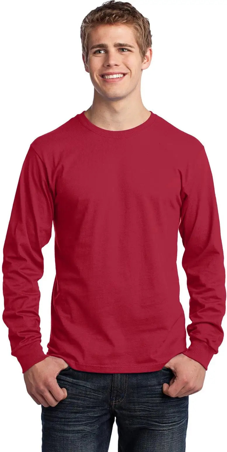 Port & Company Pc54ls co Long Sleeve Core Cotton Tee - Red - Adult s
