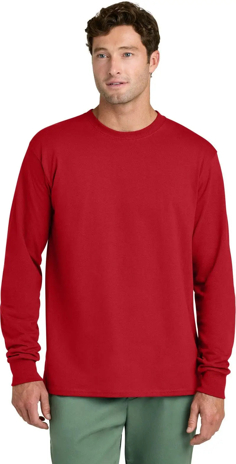 Port & Company Pc54ls co Long Sleeve Core Cotton Tee - Red