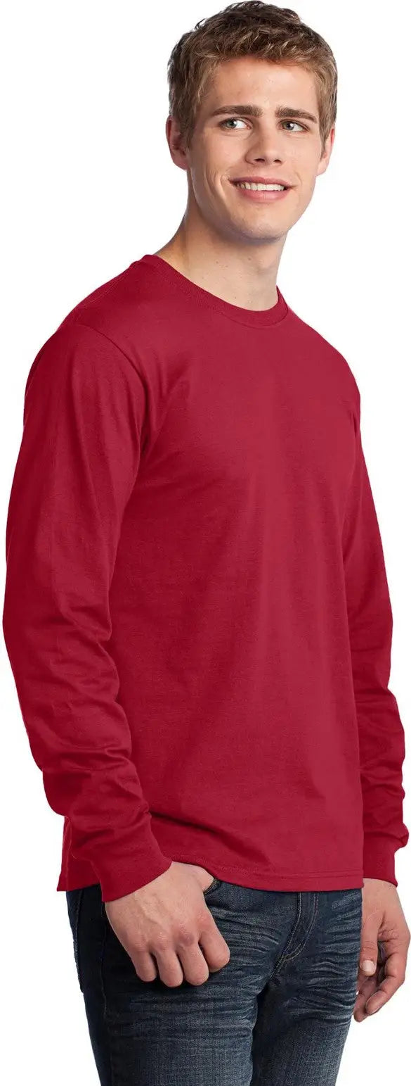 Port & Company Pc54ls co Long Sleeve Core Cotton Tee - Red