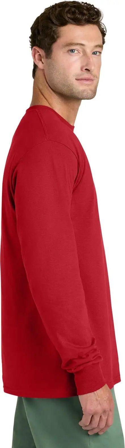 Port & Company Pc54ls co Long Sleeve Core Cotton Tee - Red