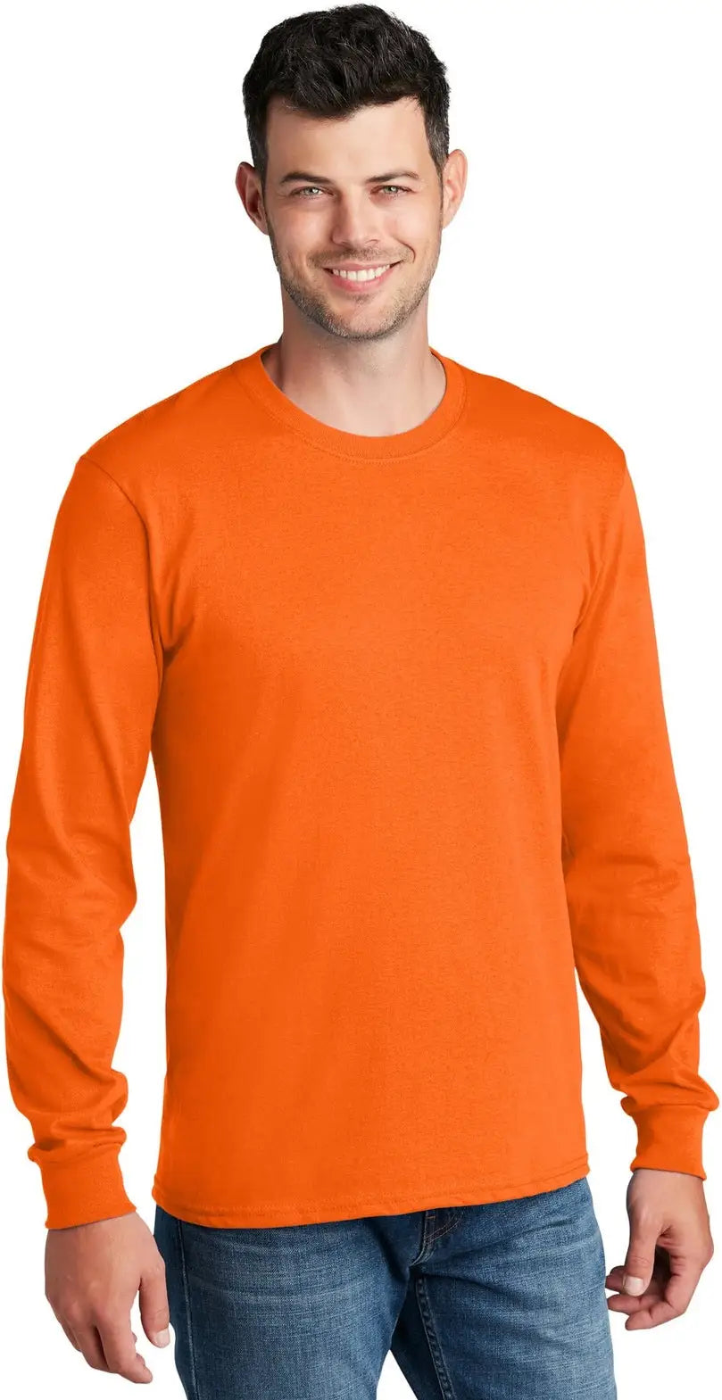 Port & Company Pc54ls co Long Sleeve Core Cotton Tee - S. Orange