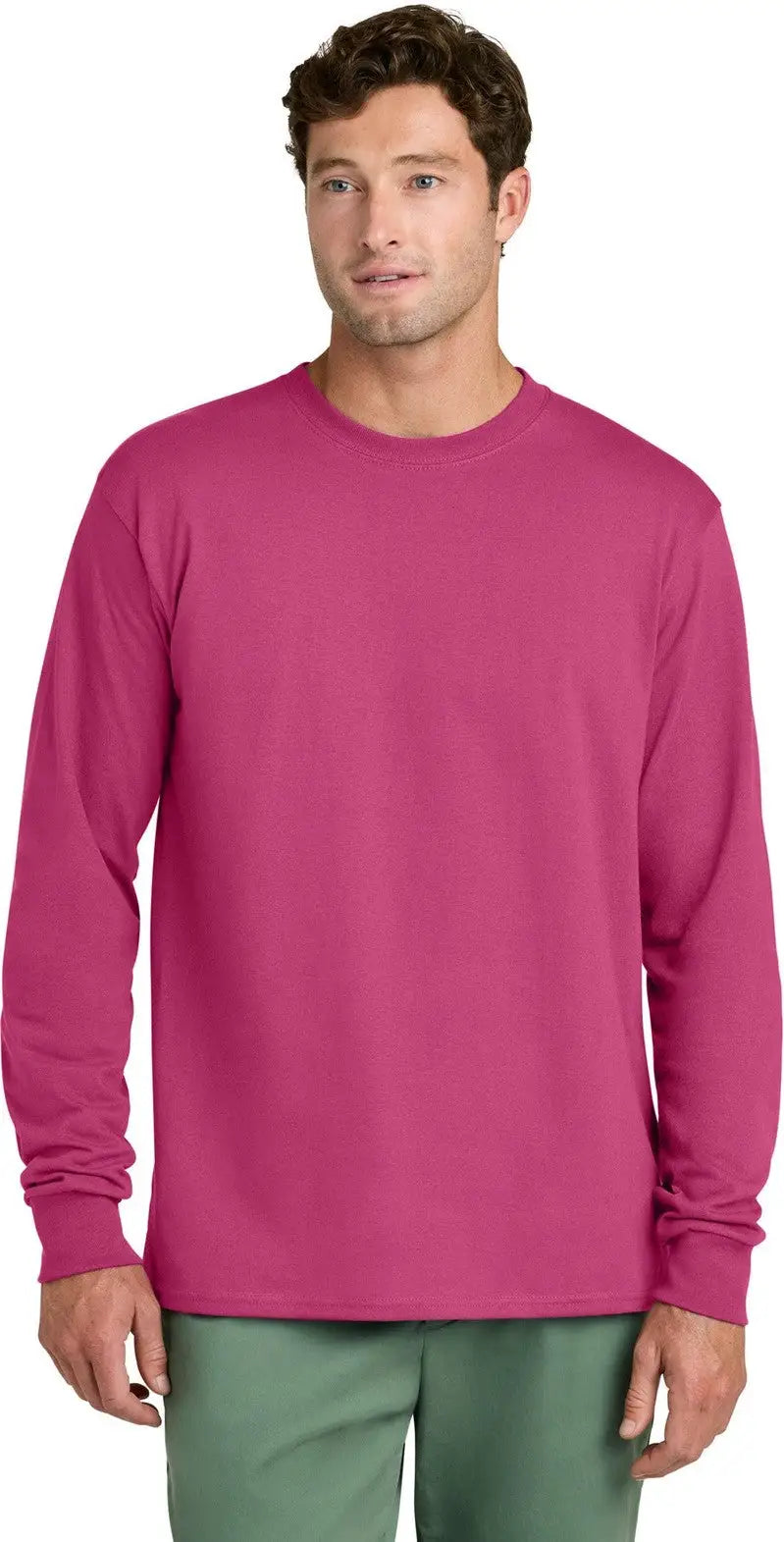Port & Company Pc54ls co Long Sleeve Core Cotton Tee - Sangria - Adult s
