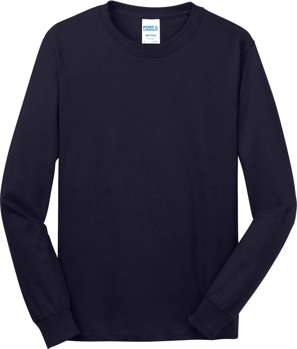 Port & Company Pc54ls co Long Sleeve Core Cotton Tee - True Navy