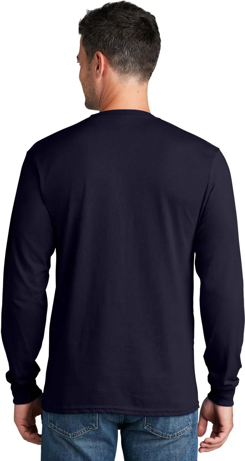 Port & Company Pc54ls co Long Sleeve Core Cotton Tee - True Navy